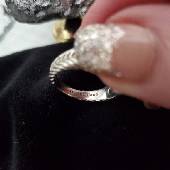 Judith Ripka 925 Sterling Silver Heart RING Rope Inspired 7.5 Gorgeous - Picture 4 of 5